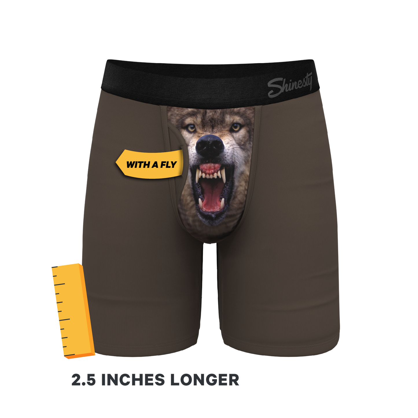 The Grey's Growl | Wolf Long Leg Ball Hammock® Pouch Underwear With Fly