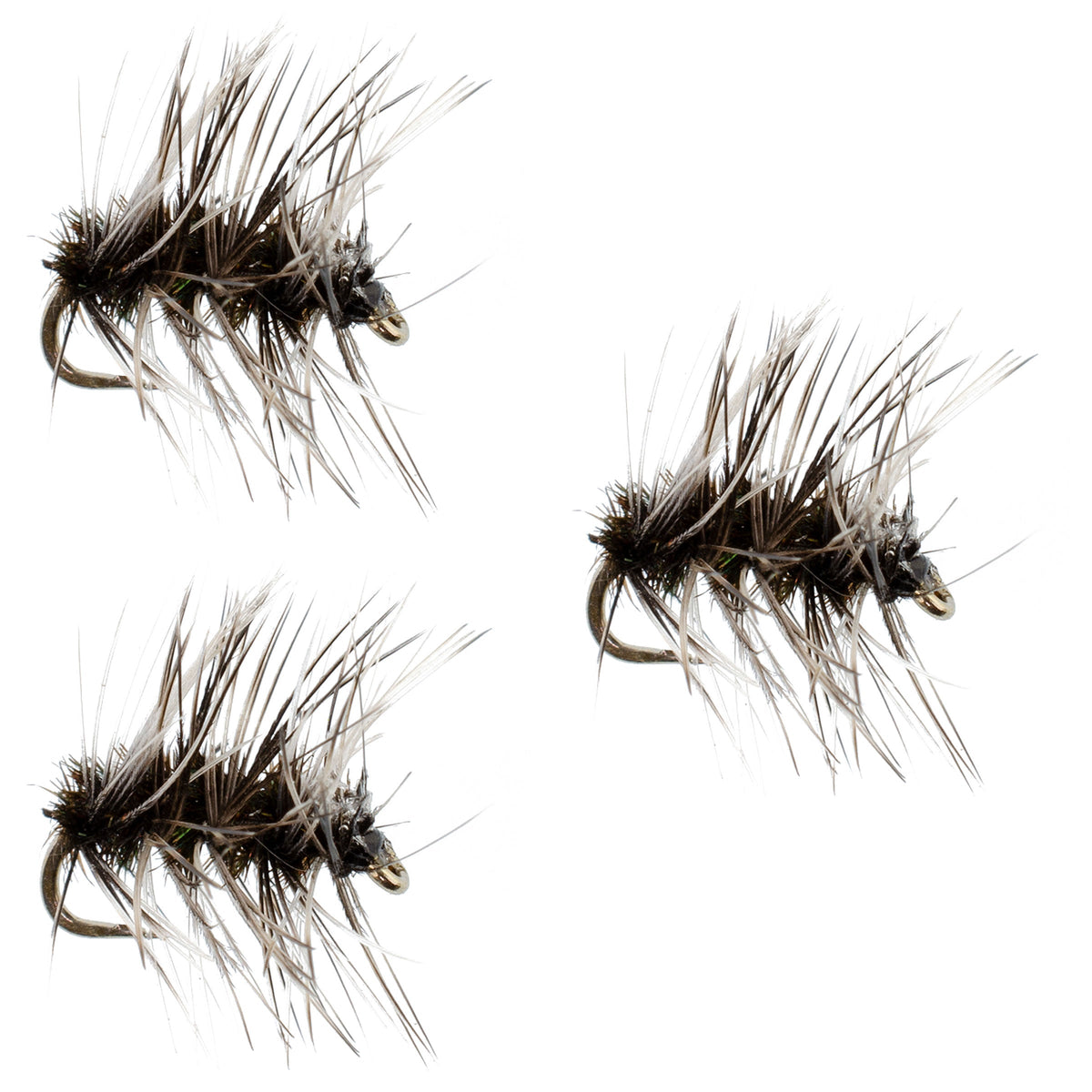 3 Pack Griffiths Gnat Midge Trout Dry Fly Size 20
