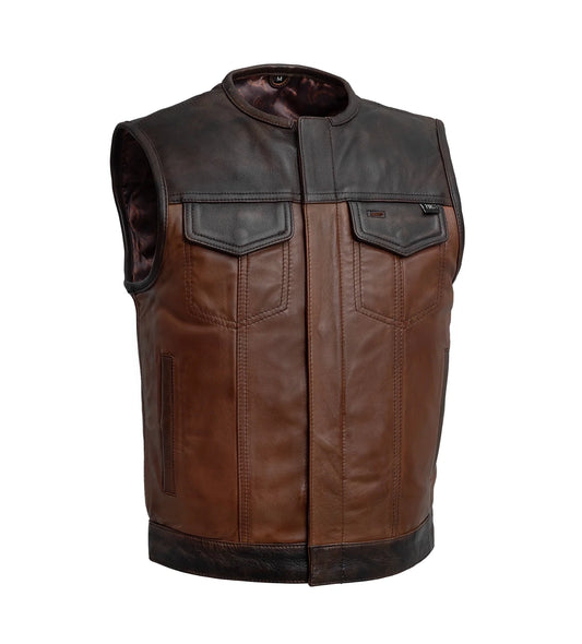 Gunner Men's Leather Motorcycle Vest (Limited Edition)