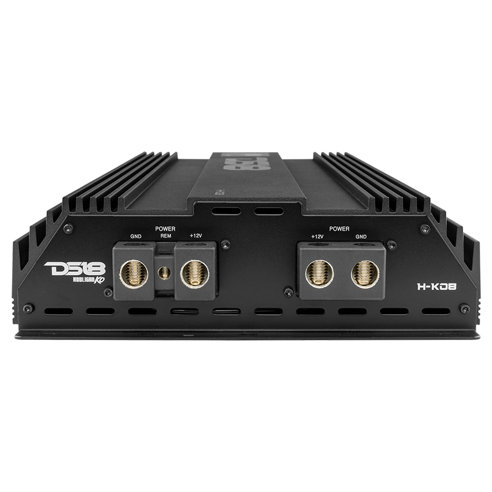 HOOLIGAN KO 1-Channel Amplifier with Voltmeter 8000 Watts Rms @ 1-Ohm Made In Korea Black