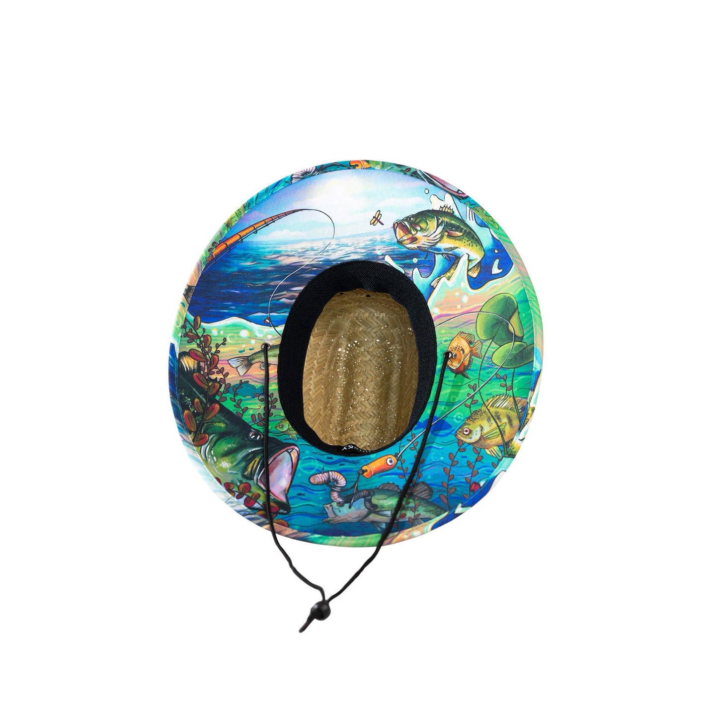 Gone Bass Fishing Straw Hat