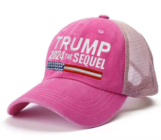 2024 "The Sequel" Mesh Trucker Hat (Pink) - 3497