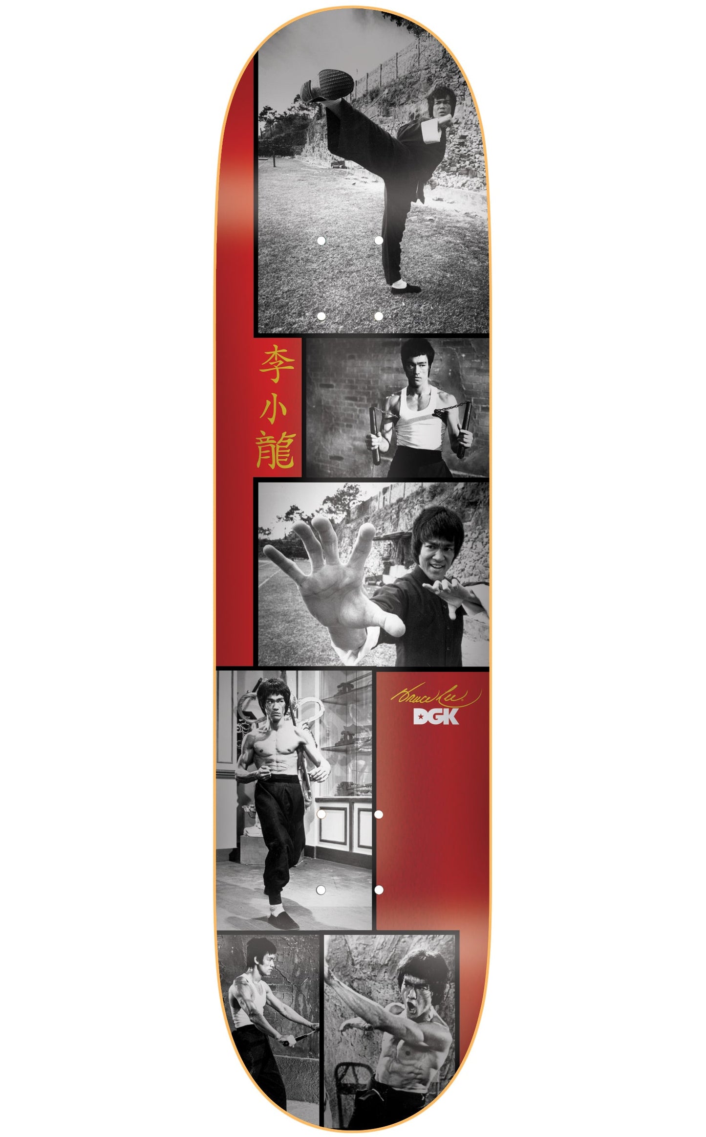 DGK x Bruce Lee Legend Skateboard Deck - 8.5" Red Foil
