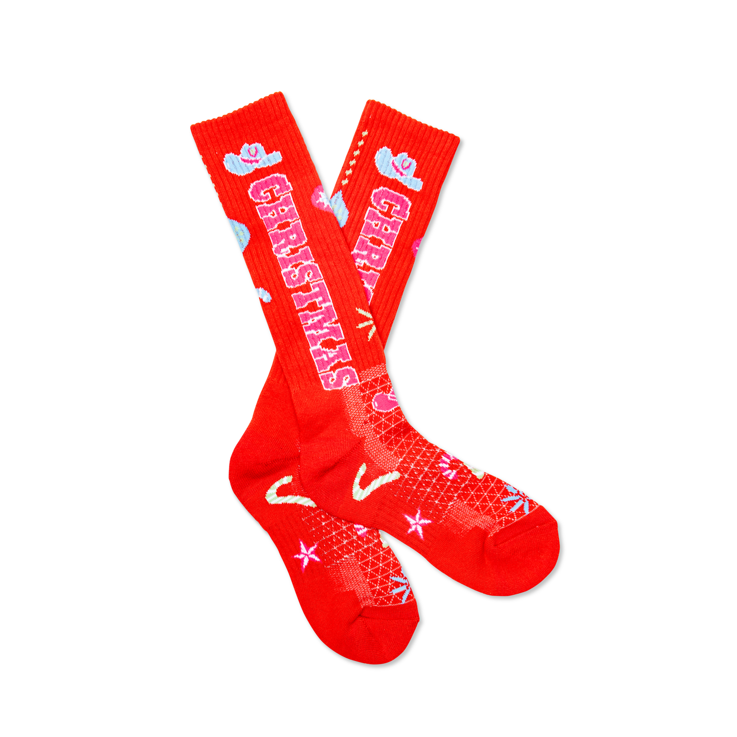 Cowgirl Christmas Red Holiday Performance Boot Socks