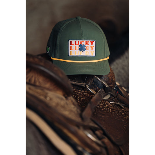 Lucky Trio Patch Performance Hat - Pine