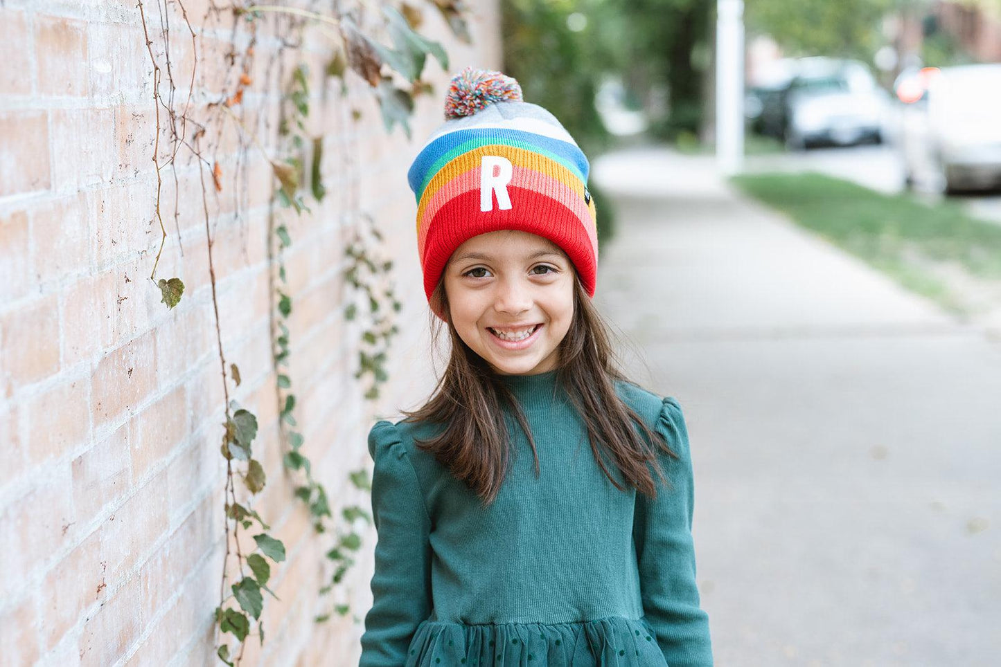 Letter Pom Pom Hat