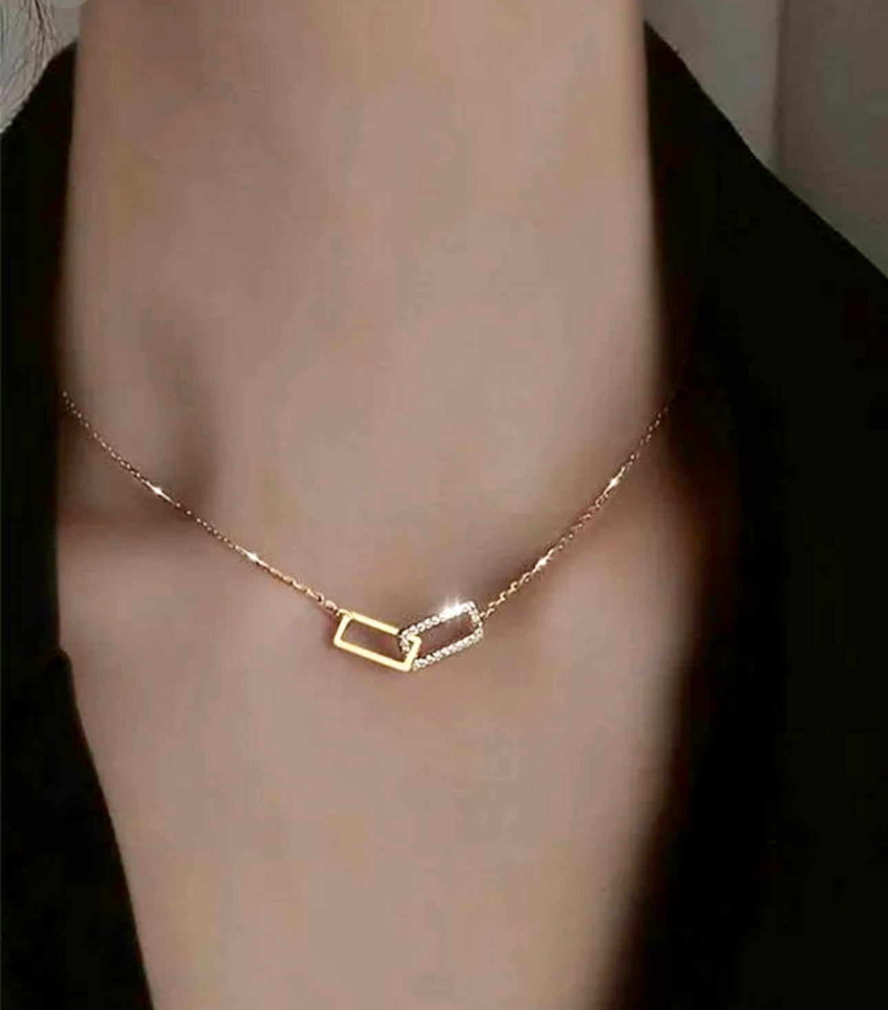 HUXLEY - Gold or Silver Double Pendant Necklace