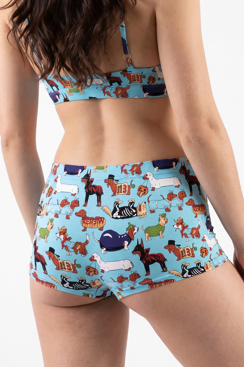 The Halloweenies | Halloween Dogs Modal Boyshort Underwear