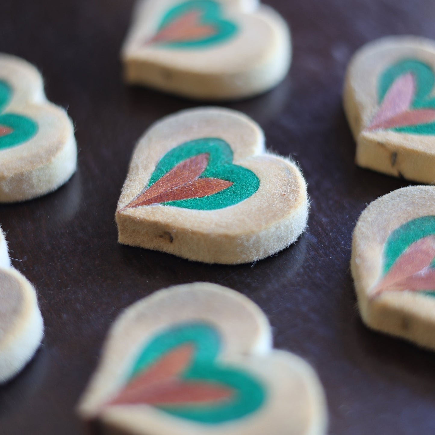 Reclaimed Piano Hammer Hearts