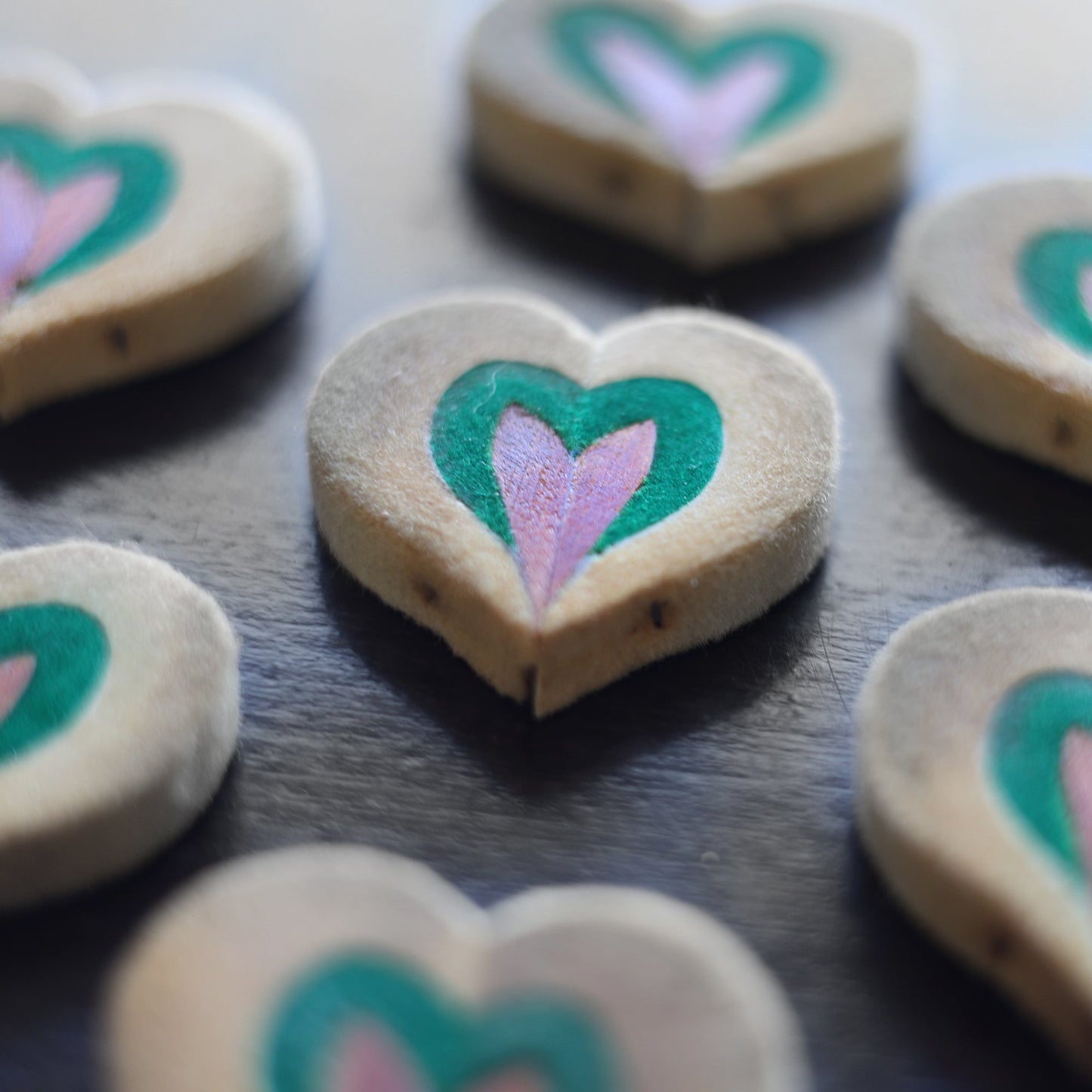 Reclaimed Piano Hammer Hearts