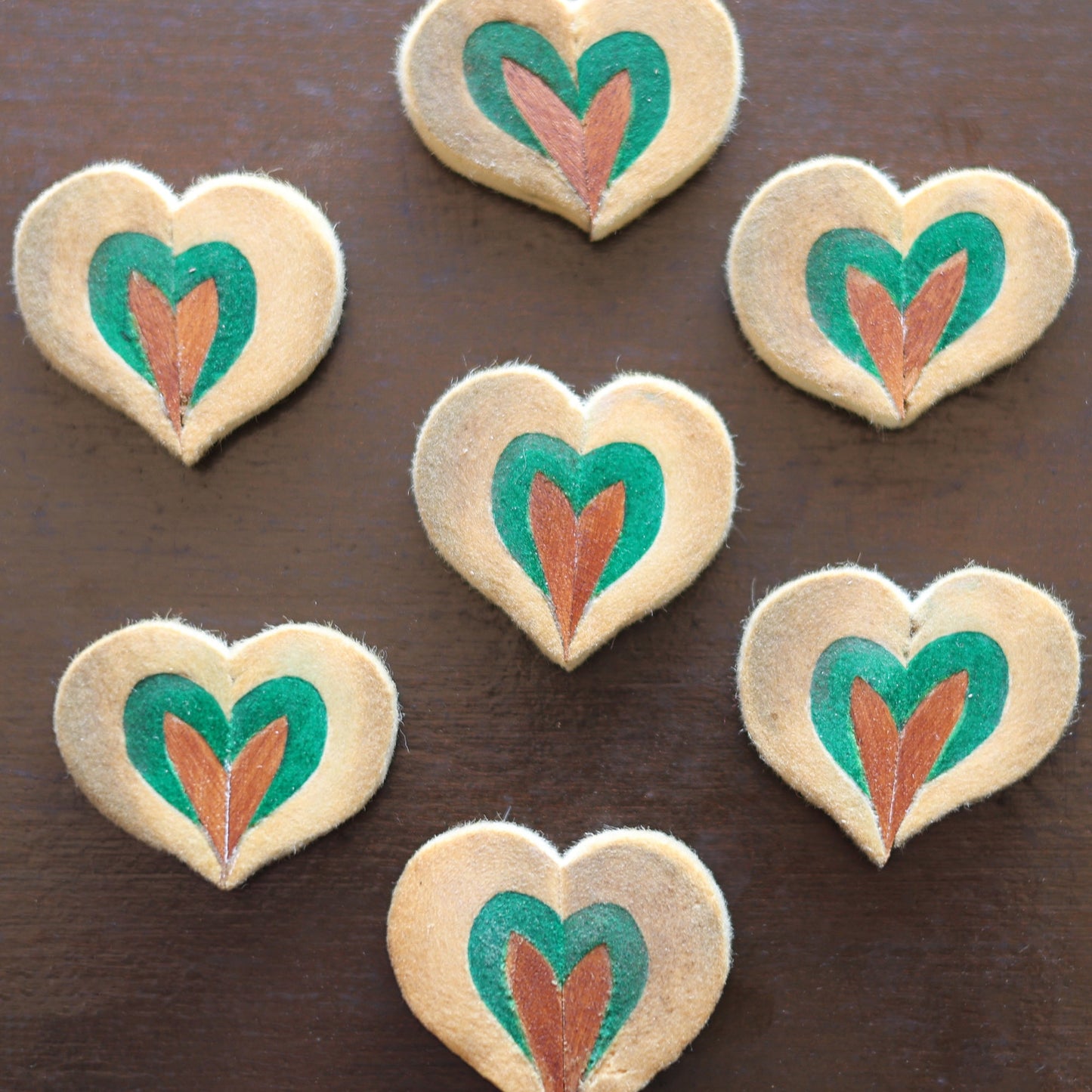 Reclaimed Piano Hammer Hearts