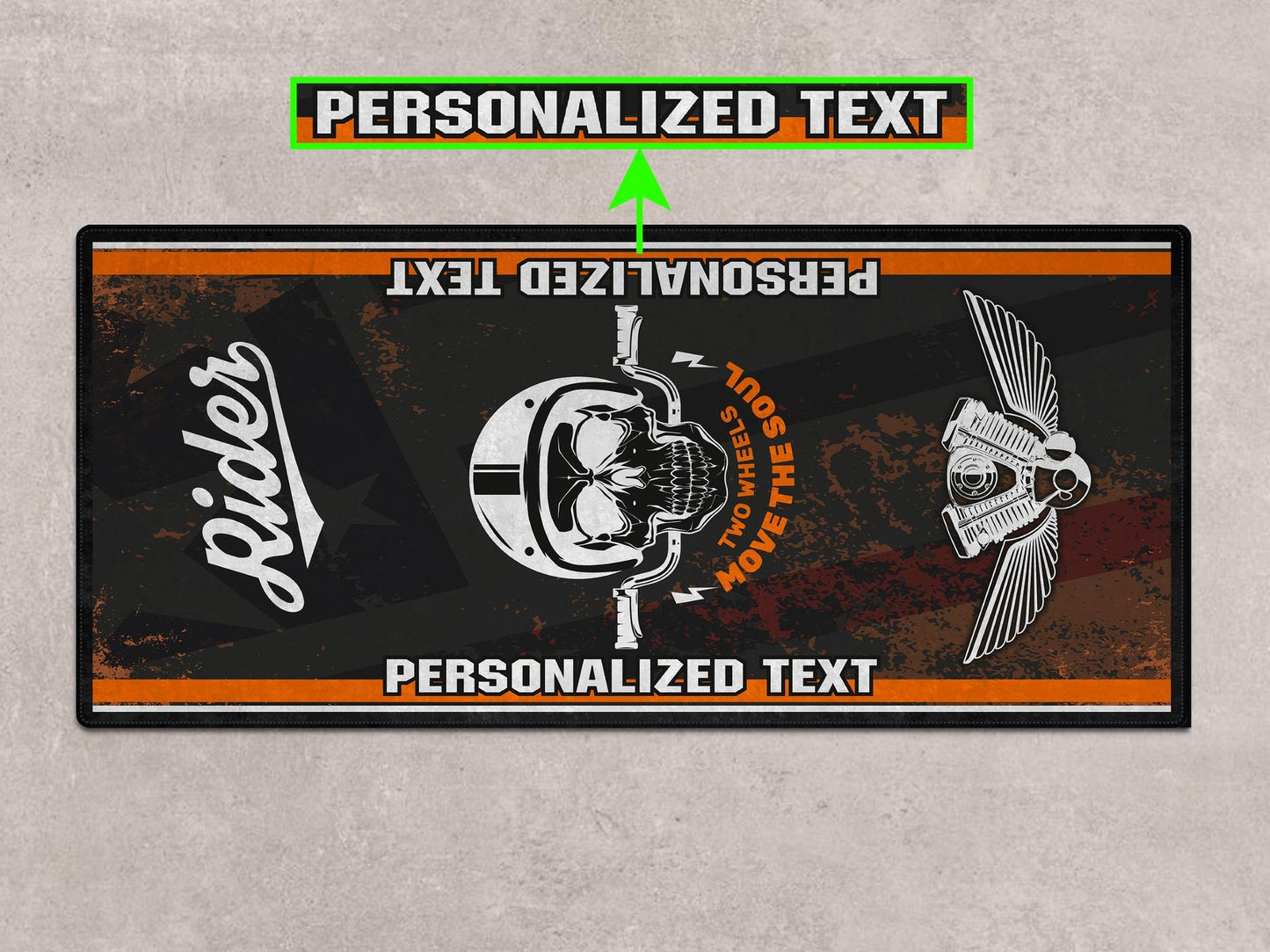 MPM Motorcycle Mat Design for Chopper, Cruiser, Touring, Sport Motorcycle "Move The Soul" - MM7501