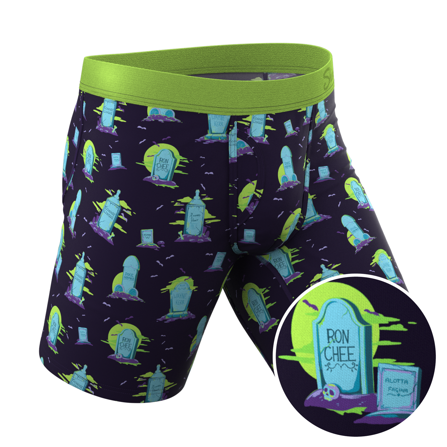 The Headstone | Tombstone Long Leg Ball Hammock® Pouch Underwear With Fly