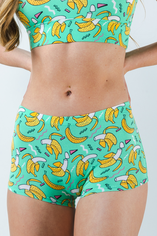 The Health Class | Retro Banana Modal Boyshort Underwear