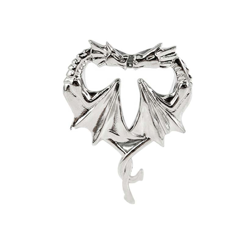 Heart Shape Double Dragon Stainless Steel Ear Gauge