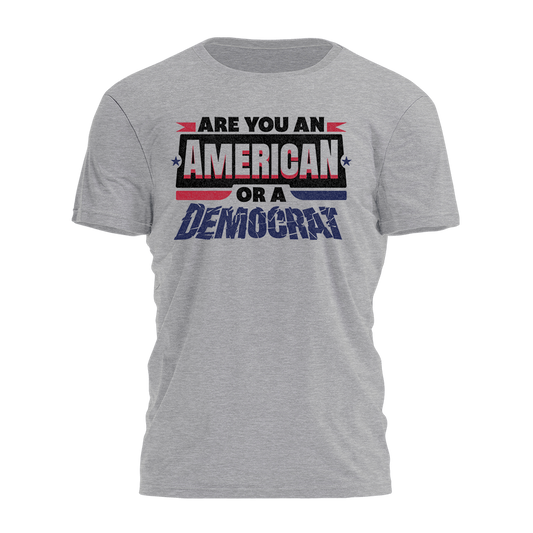 Are You An American Or A Democrat Tee - 2730