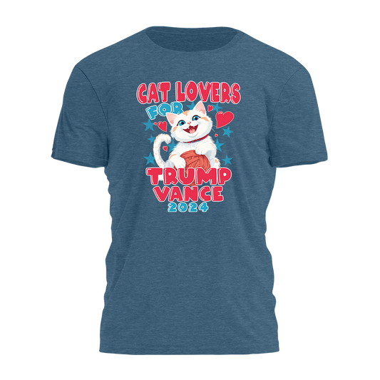 Cat Lovers For TRUMP/VANCE 2024 Tee - 2859