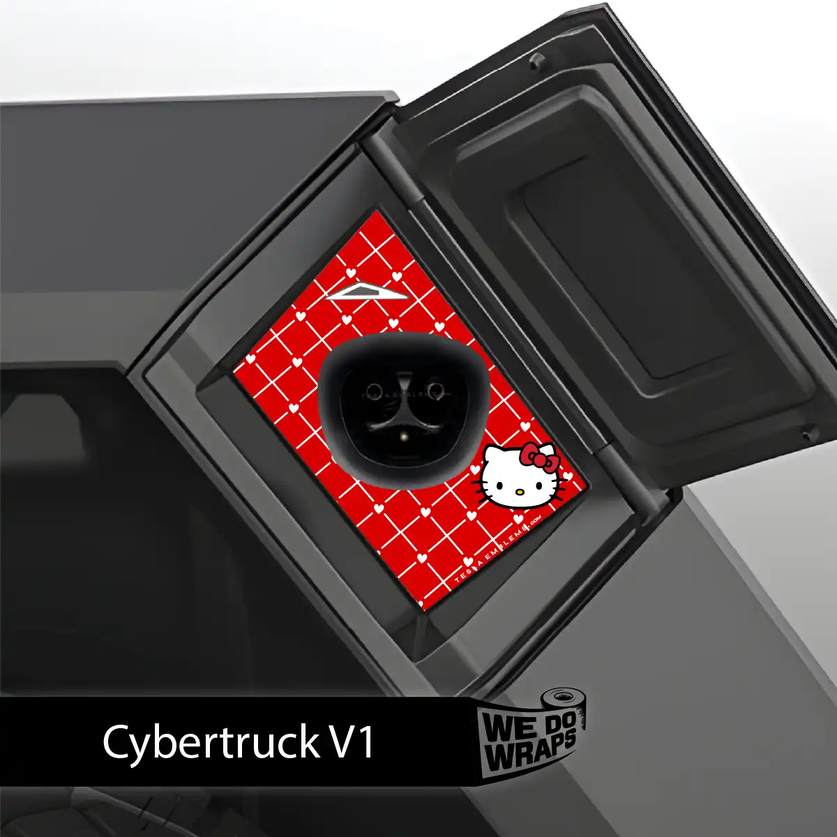 Hello Kitty Tesla Charge Port Wrap | Cybertruck
