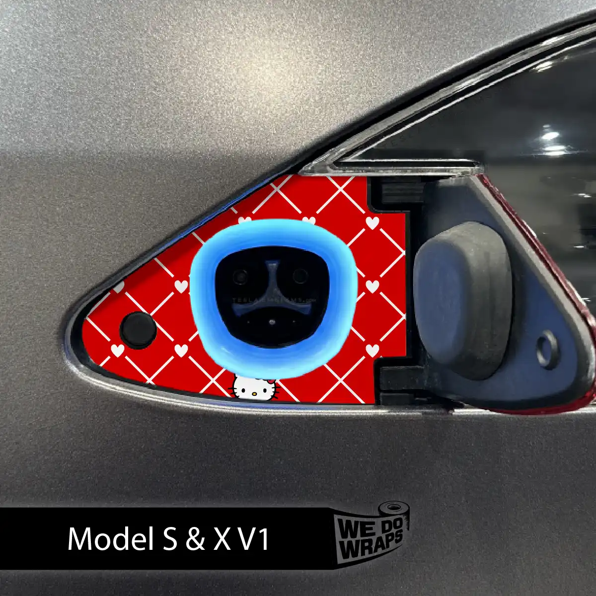Hello Kitty Tesla Charge Port Wrap | Model X