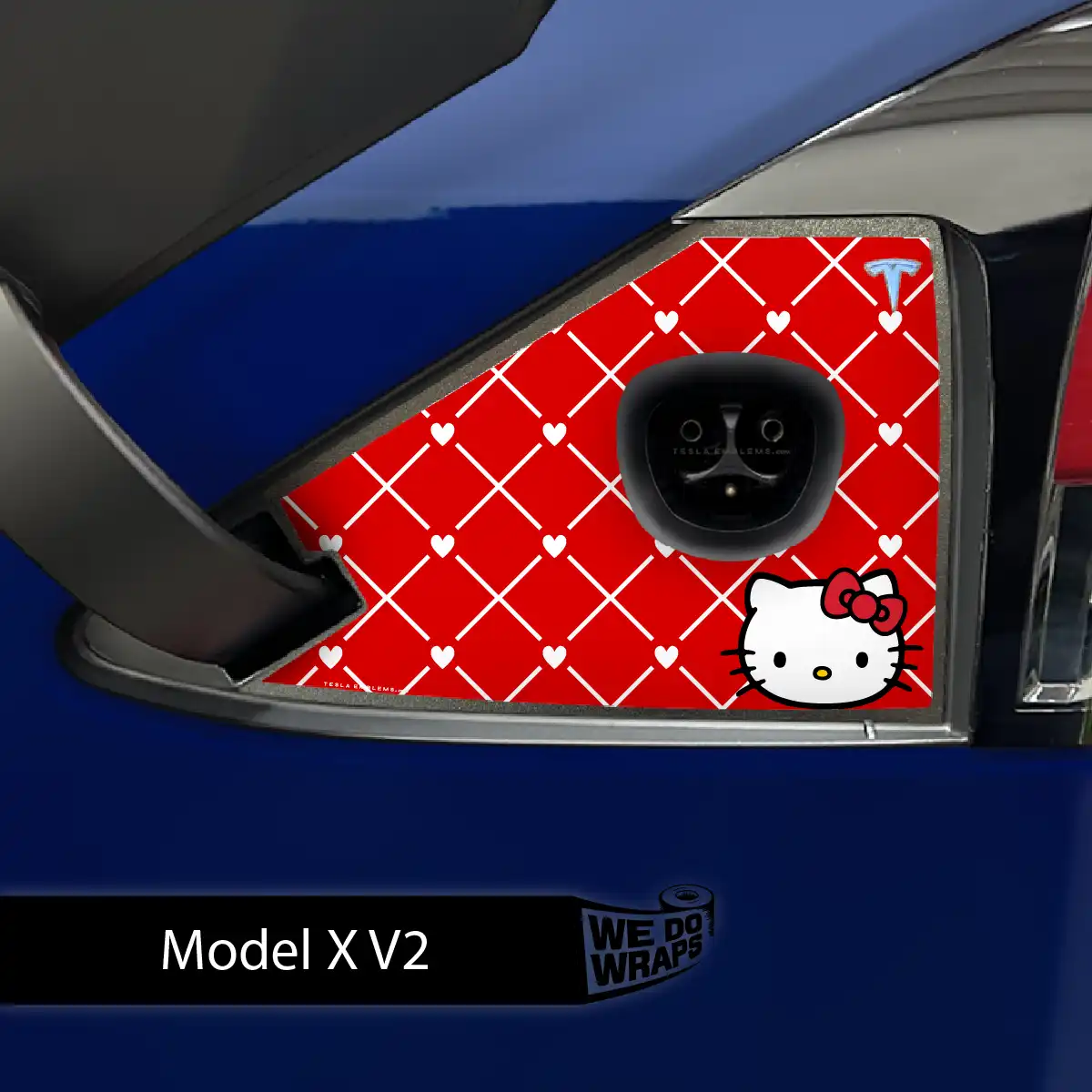 Hello Kitty Tesla Charge Port Wrap | Model X