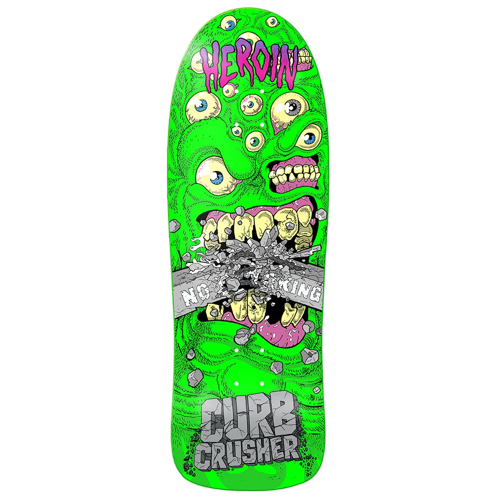 Heroin Curb Crusher Chomp Skateboard Deck - 10.25"