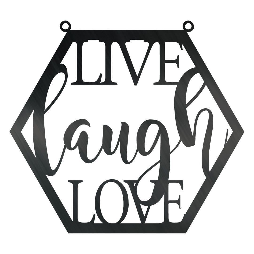 Hexagon Live Laugh Love