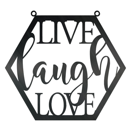 Hexagon Live Laugh Love