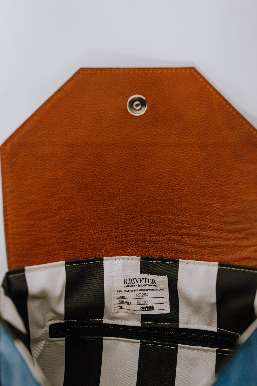 Hobby | Navy Nylon + Brown Leather