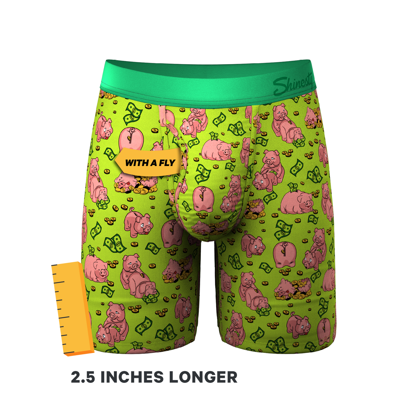 The Hog Heaven | Piggy Bank Long Leg Ball Hammock® Pouch Underwear With Fly