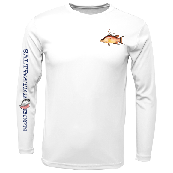 SK Hogfish on Chest Long Sleeve UPF 50+ Dry-Fit Shirt