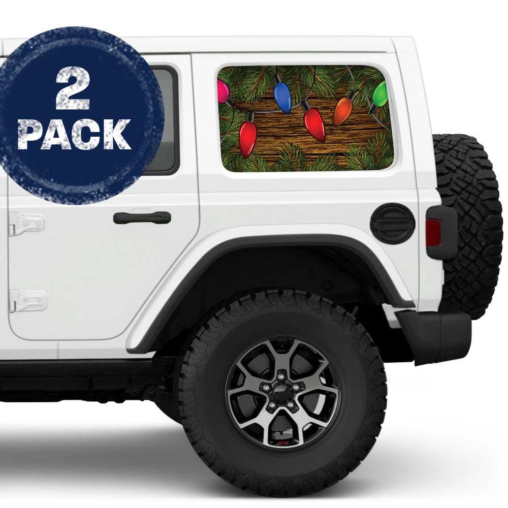 Holiday Lights Side Windows Printed Vinyl Decal