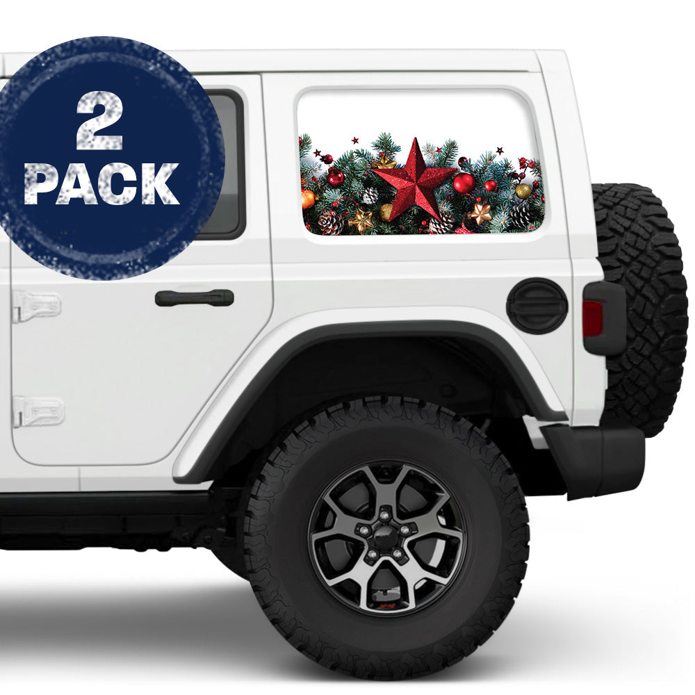Holiday Star Side Windows Printed Vinyl Decal