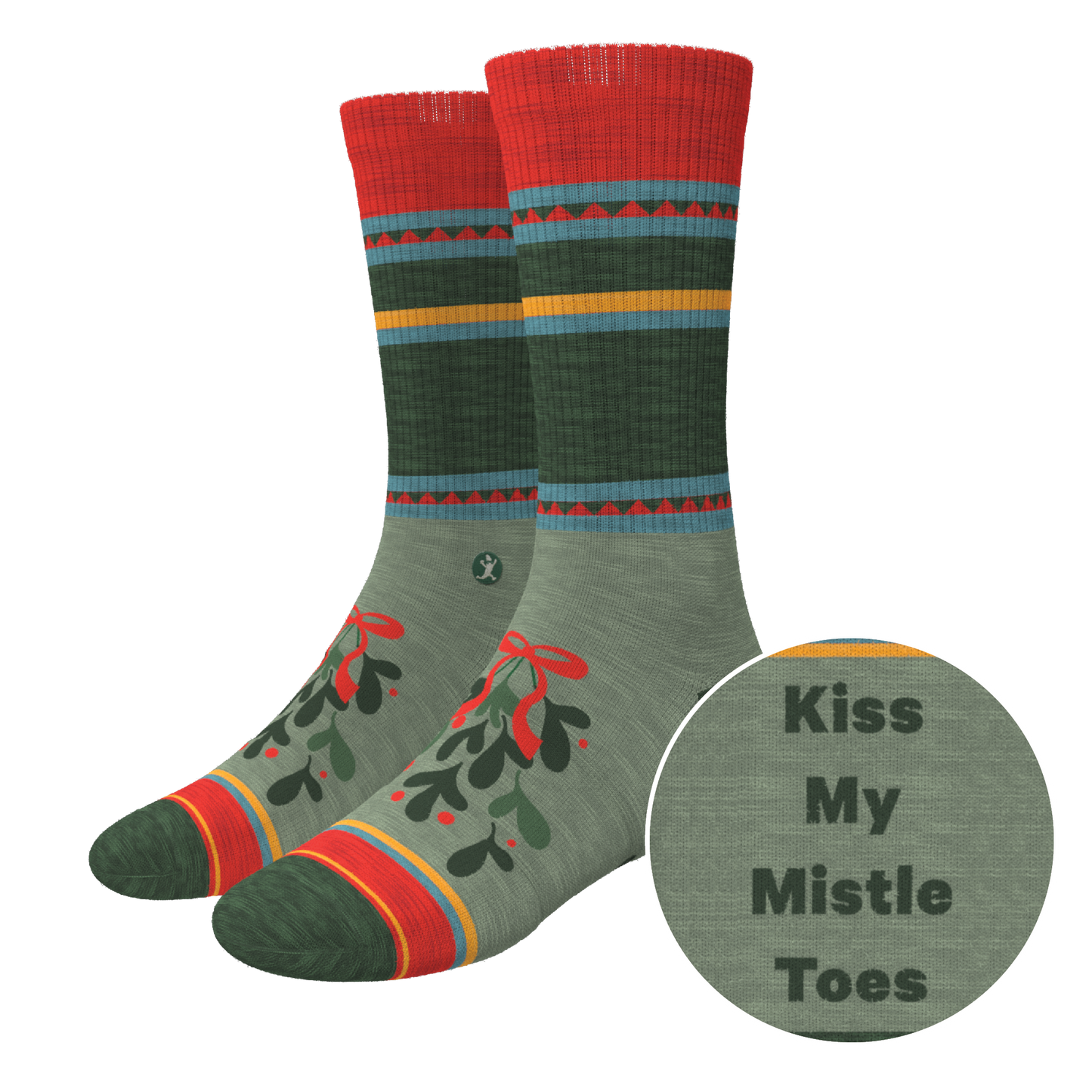 The Holiday Smooch | Western Holiday Heel Hammock™ Crew Socks