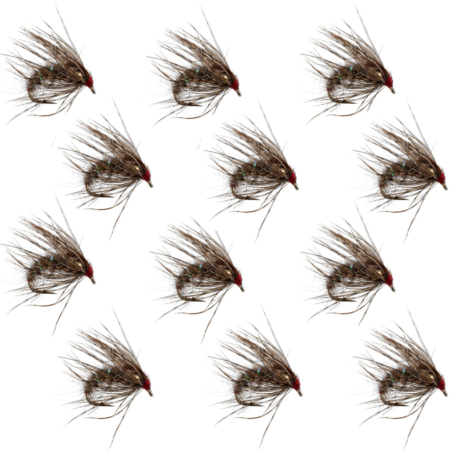 Hares Ear Holy Grail Caddis Pupa Emerger 12 Flies Hook Size 14