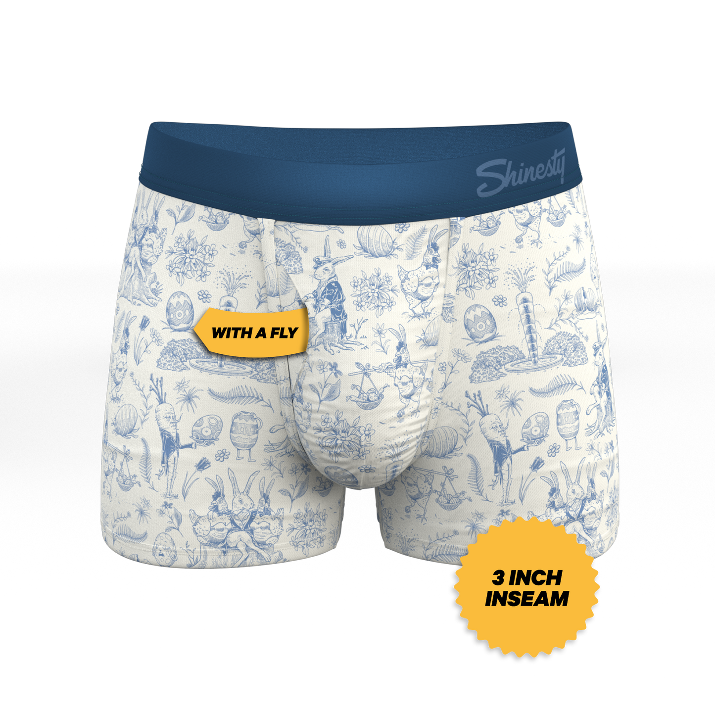 The Hot Cottontail | Easter Toile Ball Hammock® Pouch Trunks Underwear