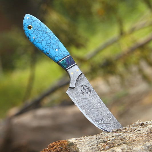 Evoke Handmade Hunting Knife with Leather Sheath