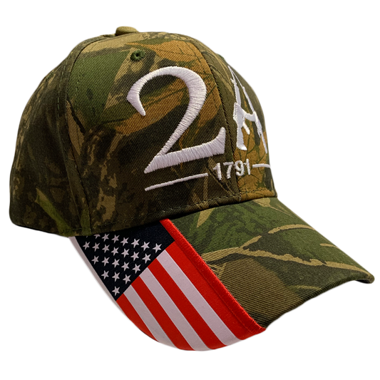 Woodland Camo Second Amendment Hat - 2889