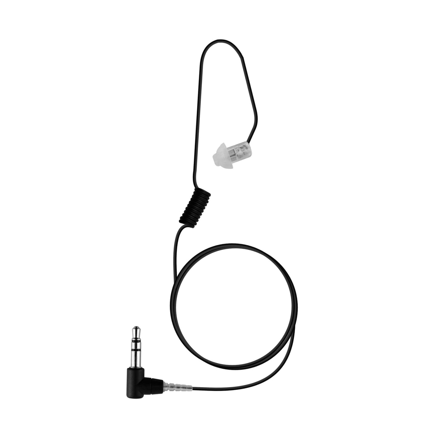 Braided Fiber Tactical Mic & Invisible Series Tubeless Earpiece Complete Kit w/ Quick Disconnect (Hirose) - Sonim XP5, XP5plus, XP5s, XP8, XP10, SoftBank