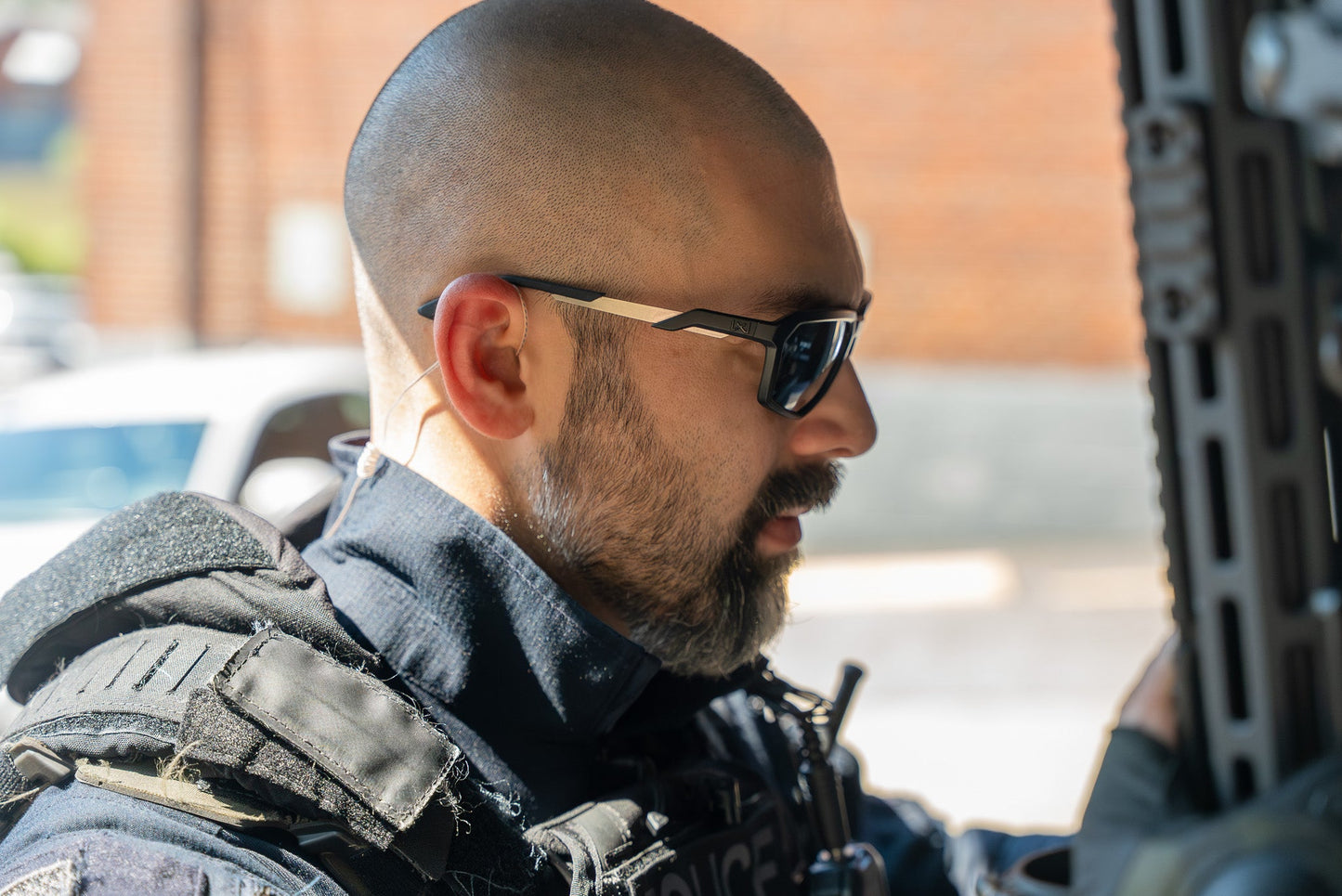 Patrol Mic & Invisible Series Tubeless Earpiece Complete Tactical Kit w/ Quick Disconnect (Hirose) - Harris, Thales, Tri, PRC, Falcon Series, MBITR Series, (6 Pin NATO U229/U329 Connector)