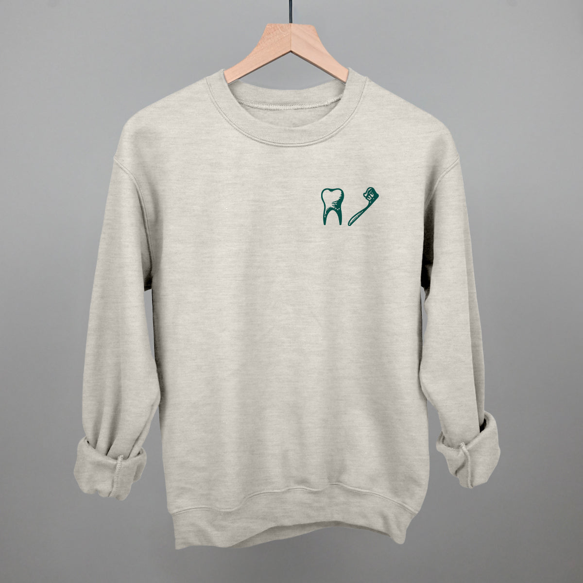 Tooth + Toothbrush (Left Chest)