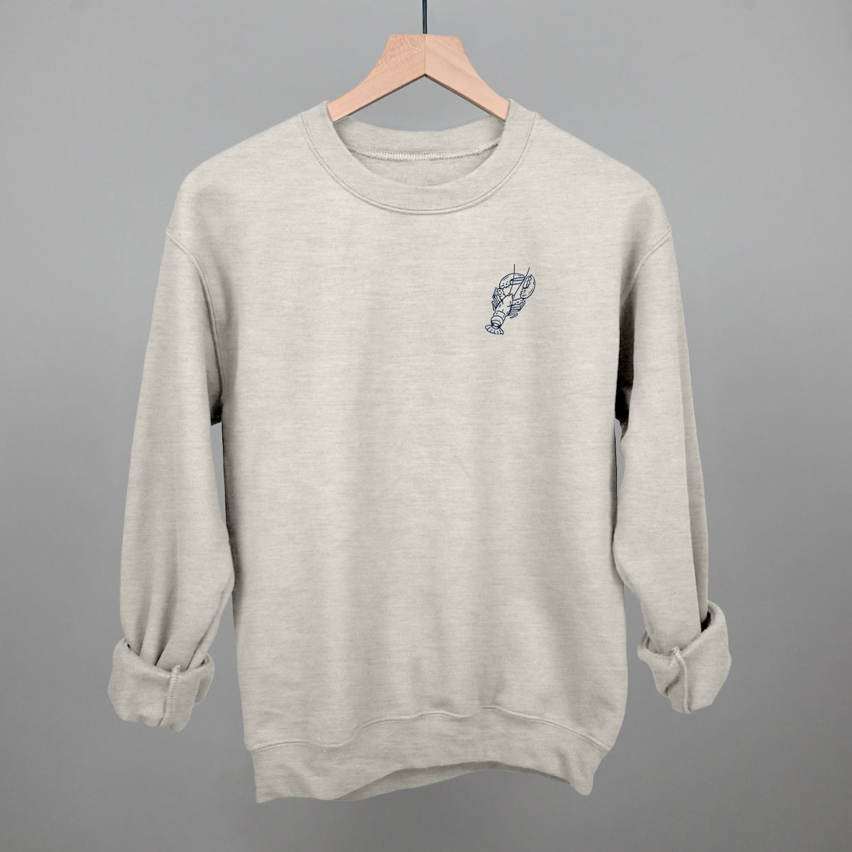Lobster Doodle (Navy Blue) (Left Chest)