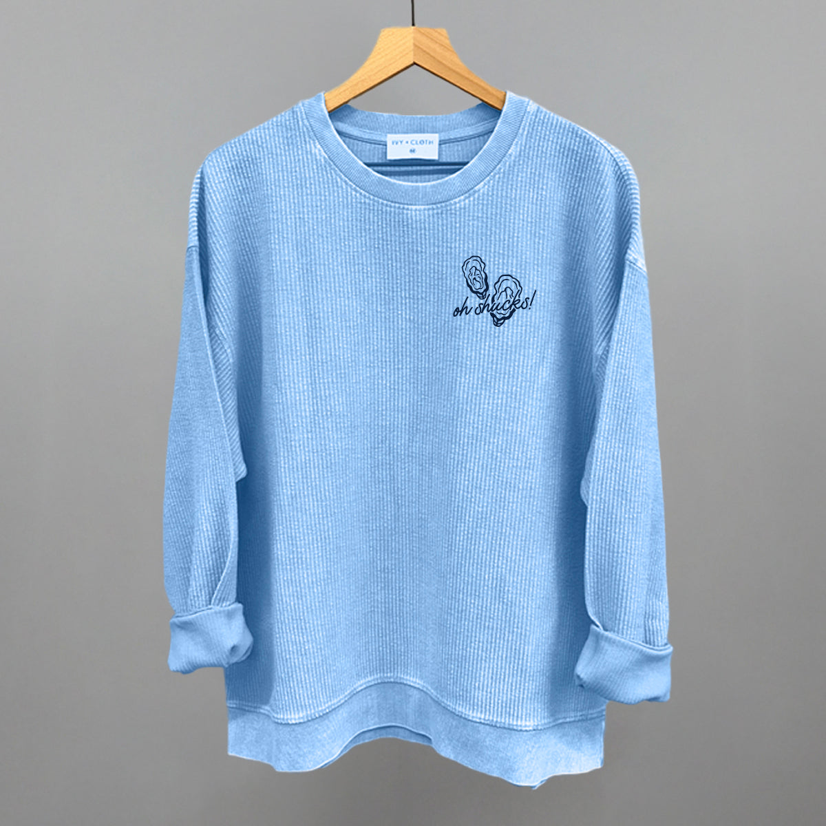 Oh Shucks Oysters (Navy Blue) (Left Chest)