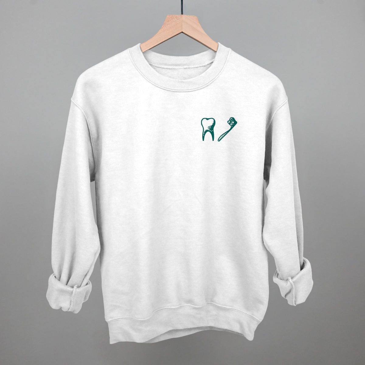 Tooth + Toothbrush (Left Chest)