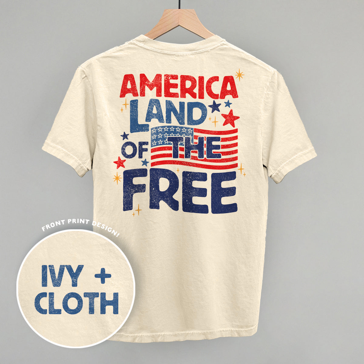 America Land Of The Free Distressed (Back Print)