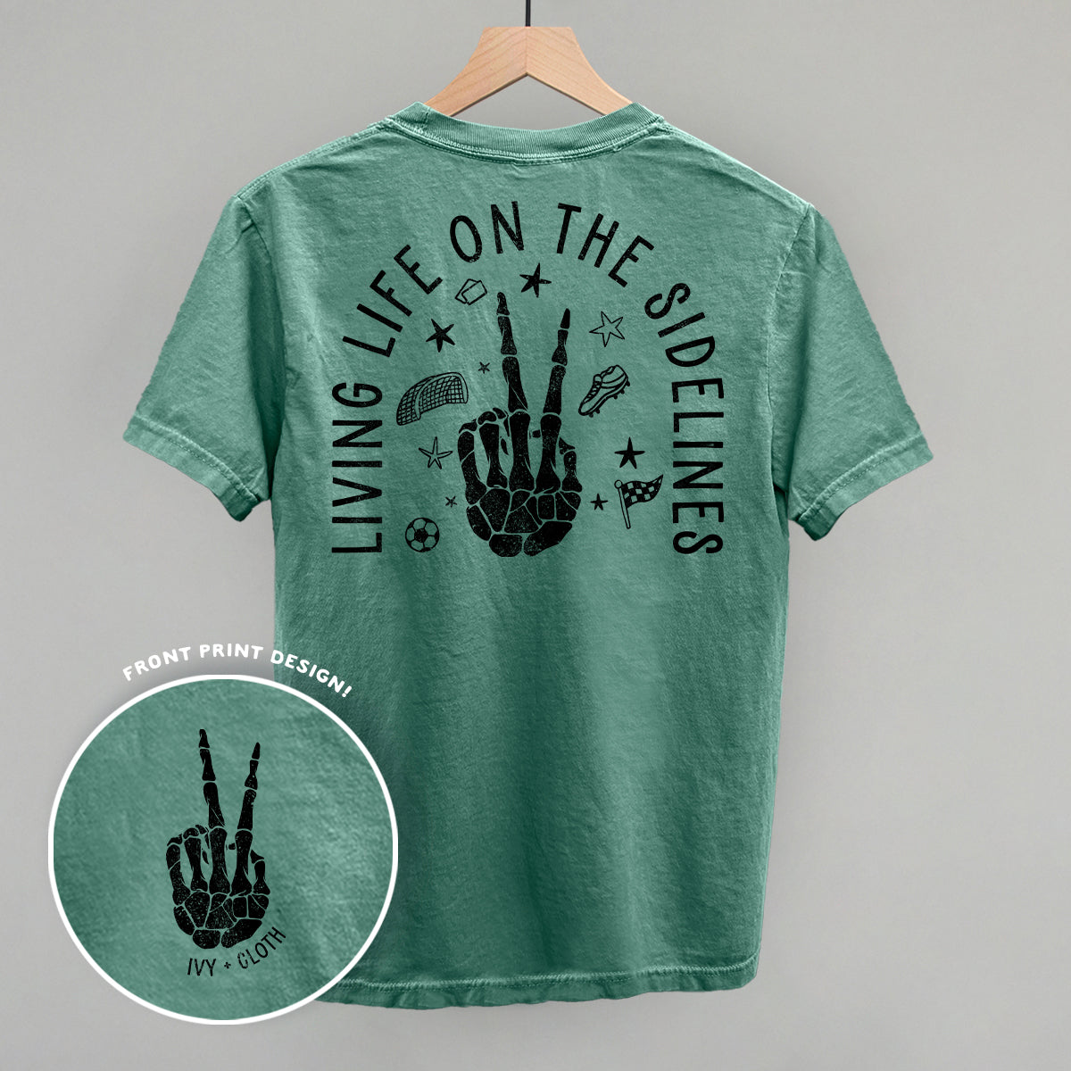 Living Life On The Sidelines Soccer (Back Print)