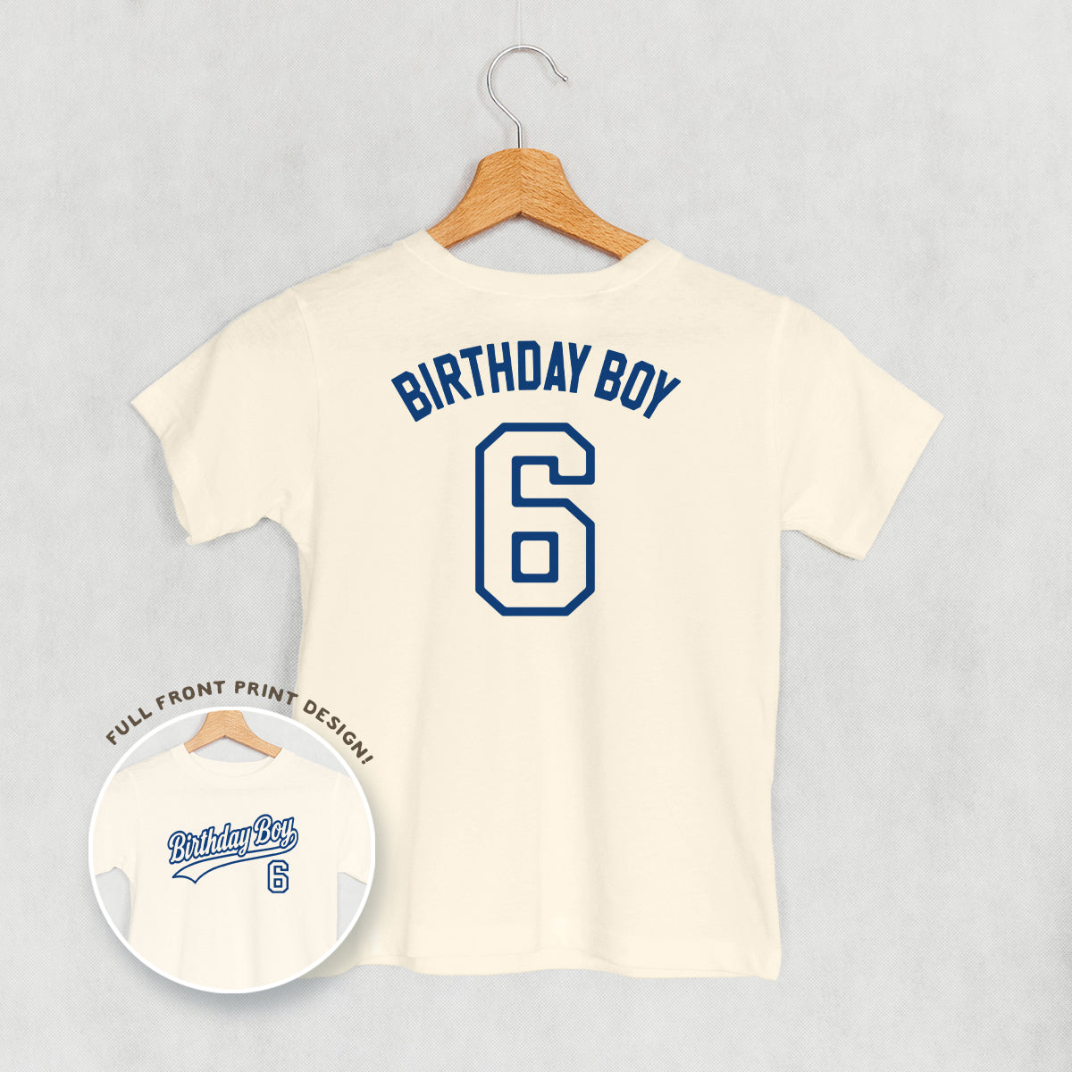 Birthday Boy Varsity #6 (Kids Back Print)