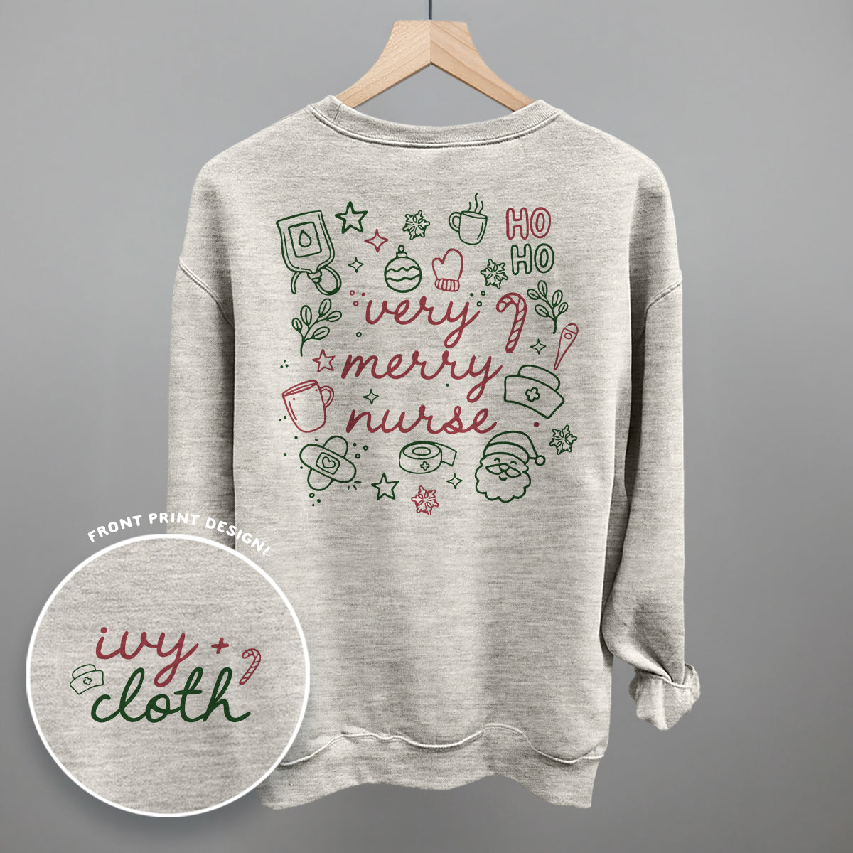 Very Merry Nurse Doodles (Back Print)