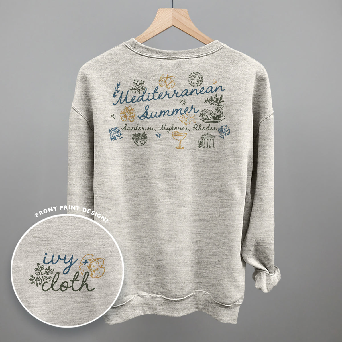 Mediterranean Summer Doodles (Back Print)