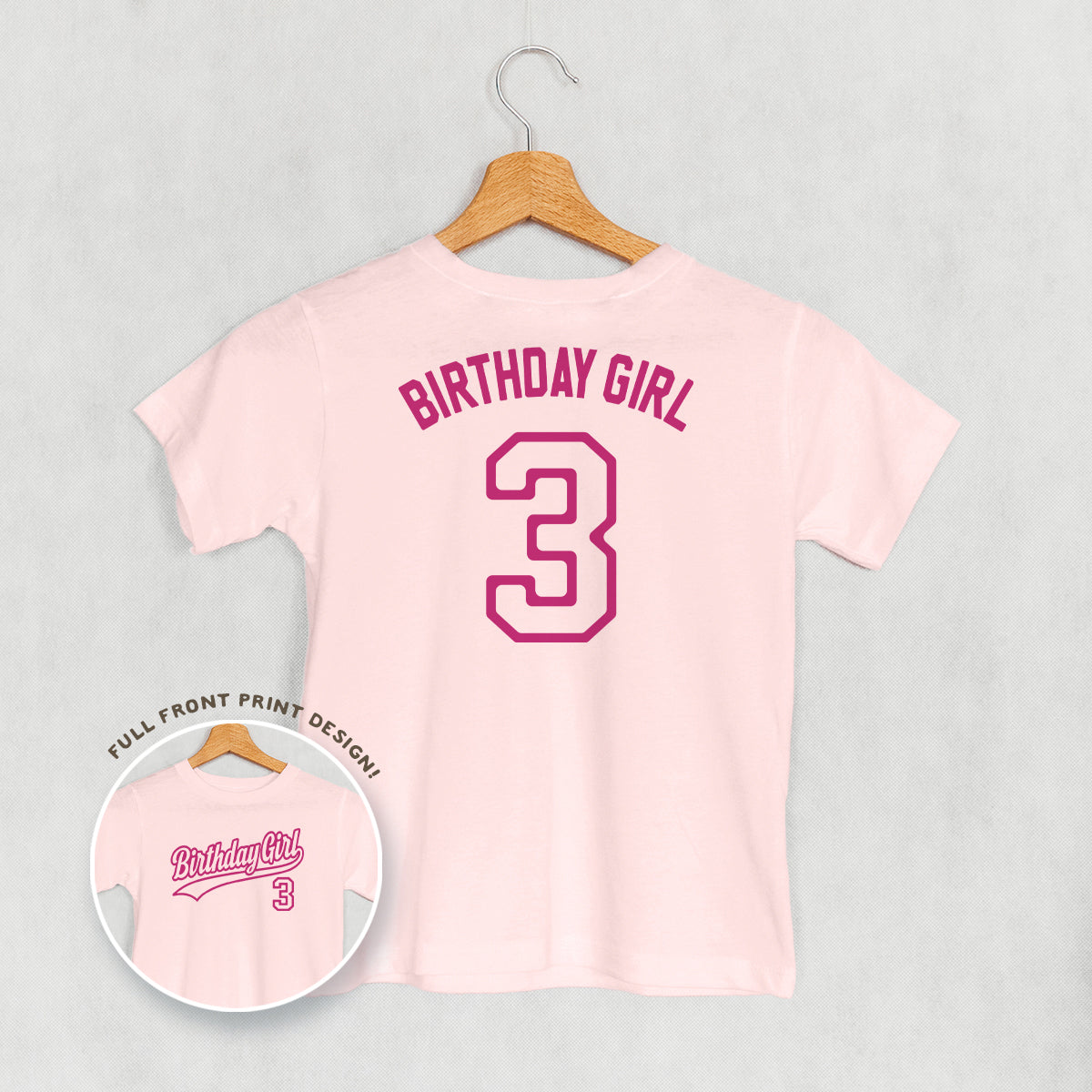 Birthday Girl Varsity #3 (Kids Back Print)