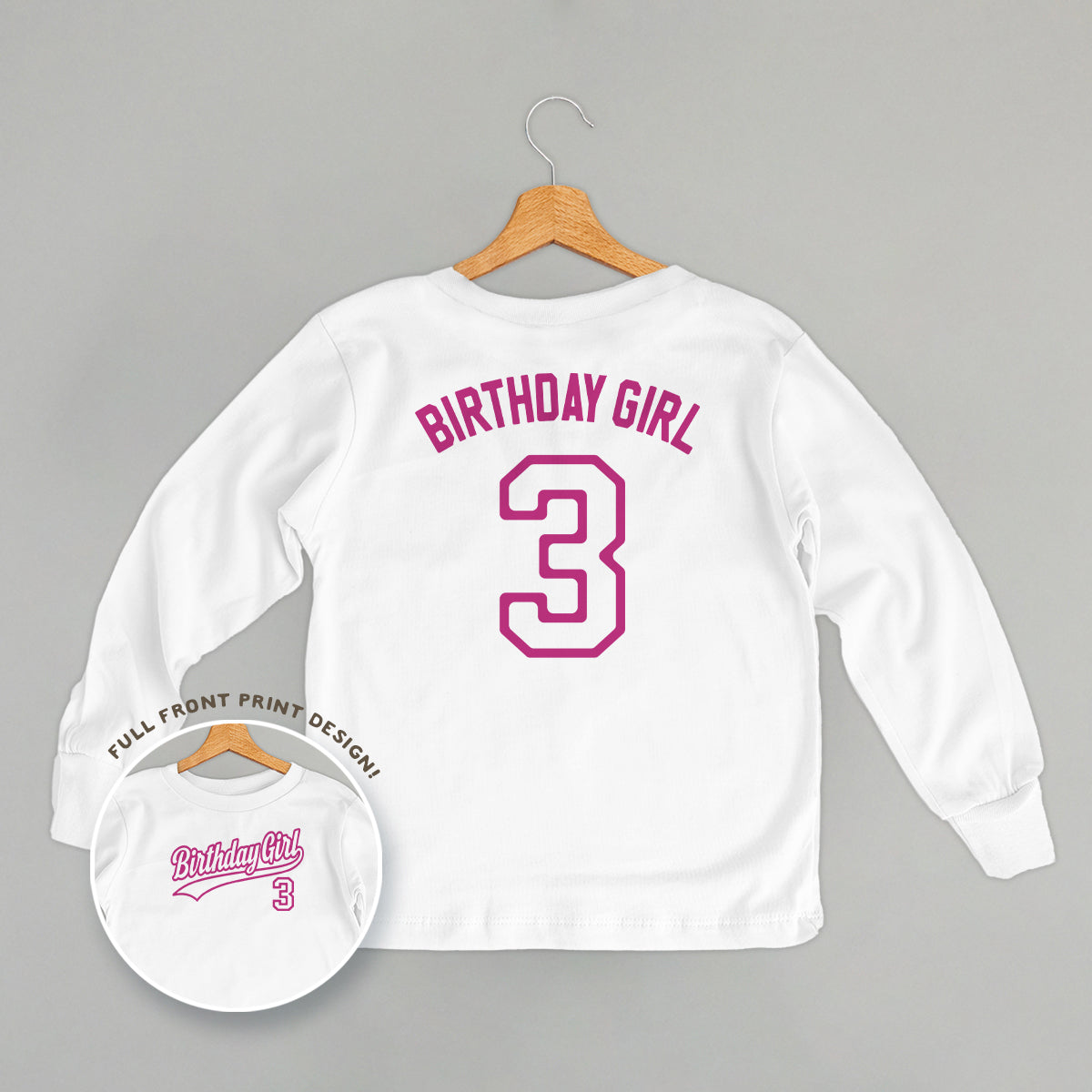 Birthday Girl Varsity #3 (Kids Back Print)
